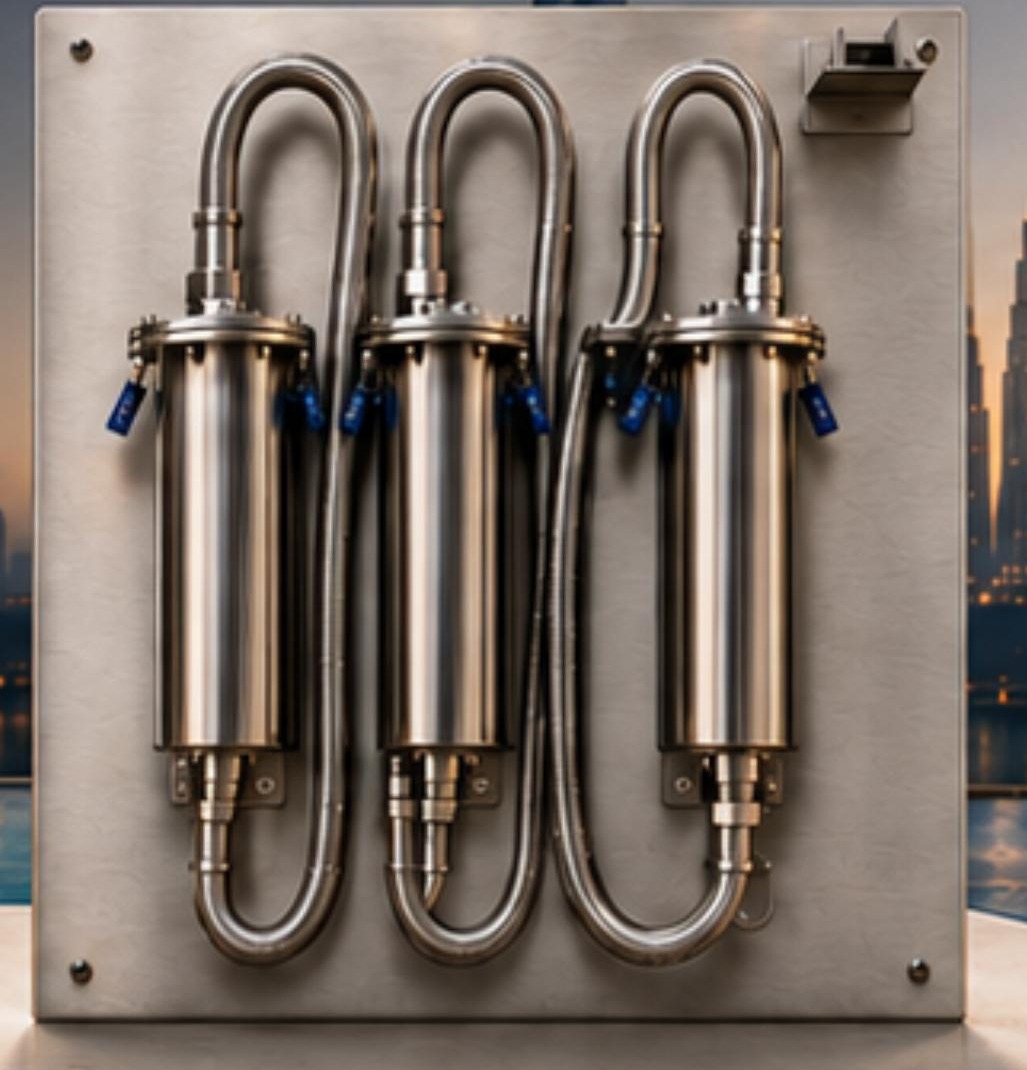 AQUA Carbonisation I — AQUA AID module range: pre-filtration, re-mineralisation, vitalisation and carbonisation panels in stainless steel